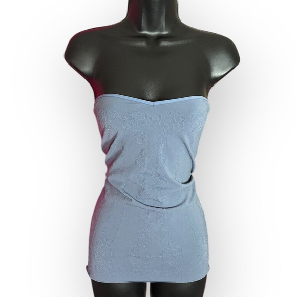 Free People Other - Free People Intimately Floral Bandeau Tube Top Blue XS/S Sweetheart Stretch NWOT